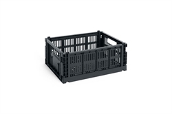 HAY Colour Crate folde opbevaringskasse medium charcoal